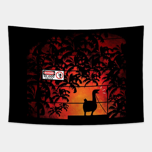 Jurassic Goose Tapestry by Daletheskater