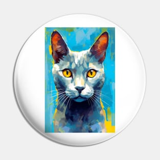 Cat Russian Blue Pin