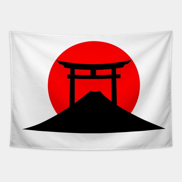 Fuji Sama, Japanese Artwork, Otaku Tapestry by ArkiLart Design