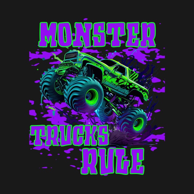 Monster Trucks Rule by crazytshirtstore