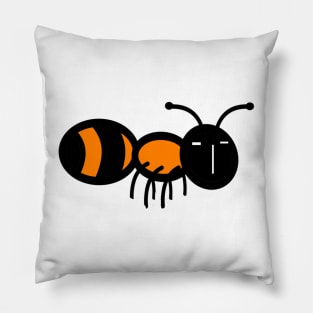 ant black and orang Pillow