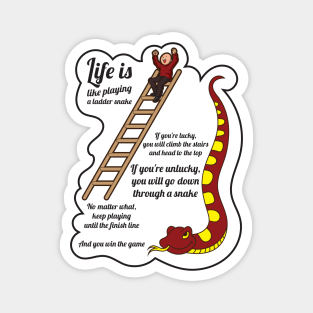 Words of Wisdom from the Snakes and Ladders Board Game Magnet