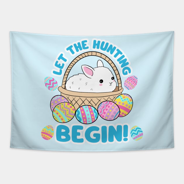 Egg hunting cute easter day eggs hunting design for kids - let the hunting begin Tapestry by Yarafantasyart