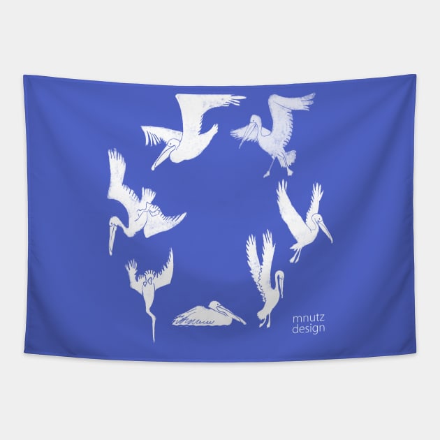 Pelican white Tapestry by mnutz