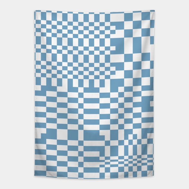 Checkerboard Pattern - Blue Tapestry by Colorable