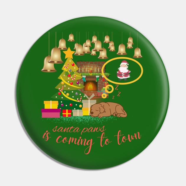 santa paws is coming to town cute dog christmas Pin by Love My..