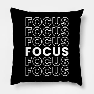 Focus Latter Graphic Pillow