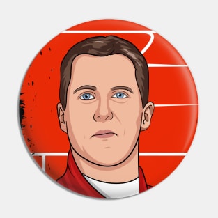 Michael Schumacher Illustration Tribute Pin