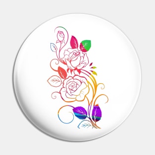 Flowers Art Pin