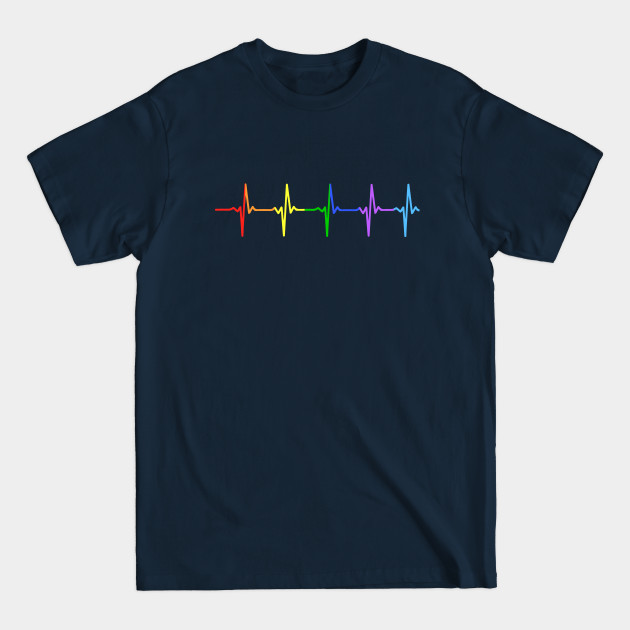 Discover Gay Pride LGBT Heartbeat Pulse - Lgbt - T-Shirt