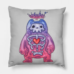 Cool Gummy Gummie Bear Skully Skull Skeleton Rainbow Colors Pillow