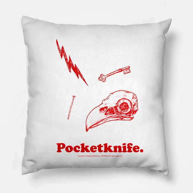 Pocketknife Pillow by fakebandshirts