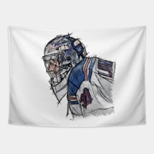 Henrik Lundqvist New York R Sketch Tapestry