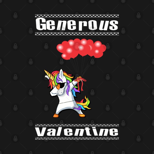 Generous Dabbing Unicorn Valentines Day Gift For Men Women Kids by familycuteycom