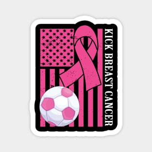 Kick Breast Cancer Awareness Soccer Pink Ribbon Magnet