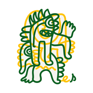 Green Yellow Reggae Graffiti Creature T-Shirt