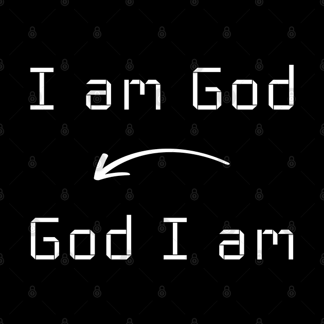 I am God T-Shirt mug apparel hoodie tote gift sticker pillow art pin by Myr I Am