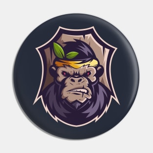 Face monkey illustration character Pin