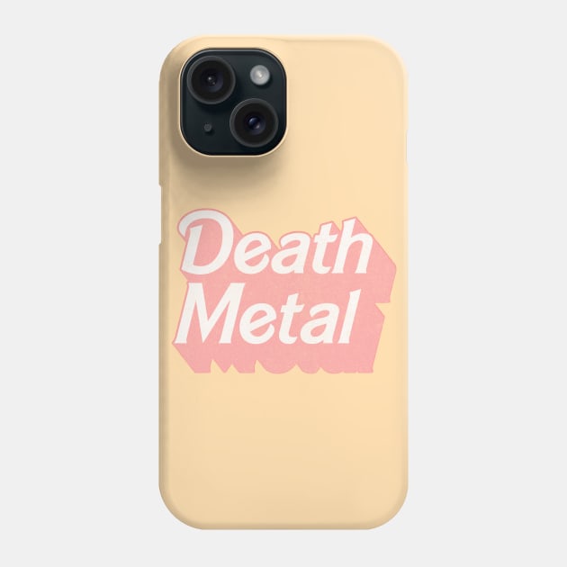 Death Metal / / Cute Pink 80s Vintage Look Design Phone Case by DankFutura