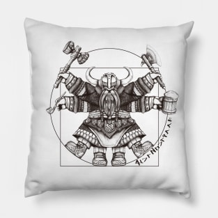 Vitruvian Dwarf Pillow