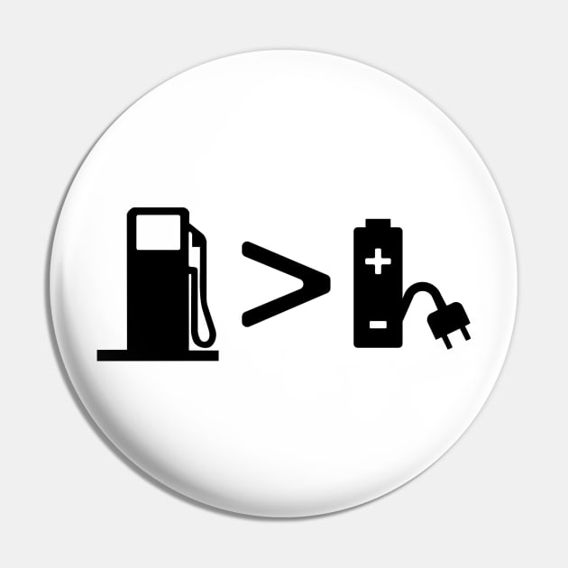 Gas Greater Than Battery Pin by AStickyObsession