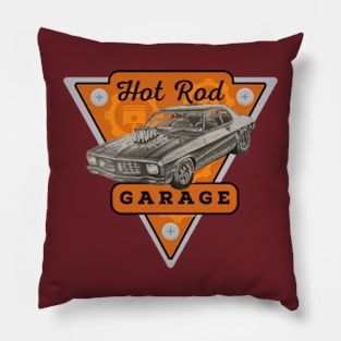 hot rod garage Pillow