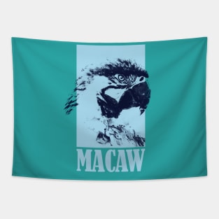 Modern Exotic Macaw Parrot Bird Lover Tapestry