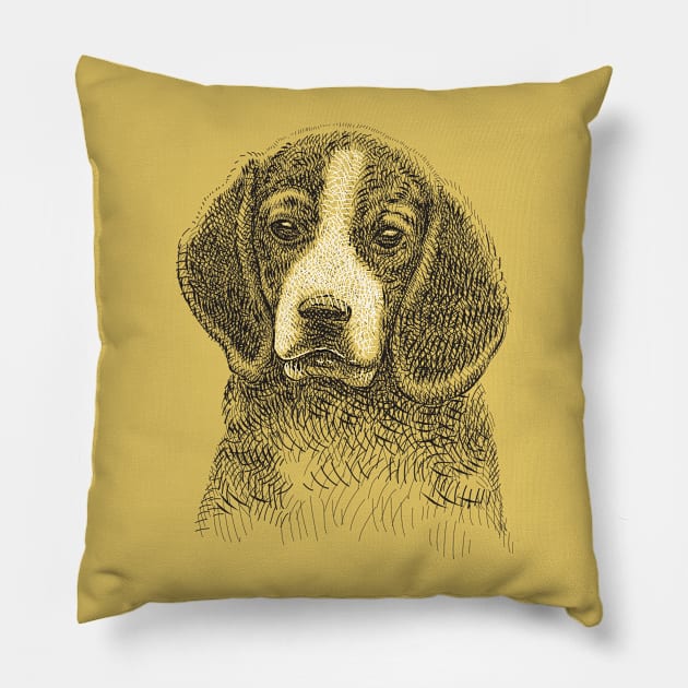 Cute Beagle Pillow by tsign703