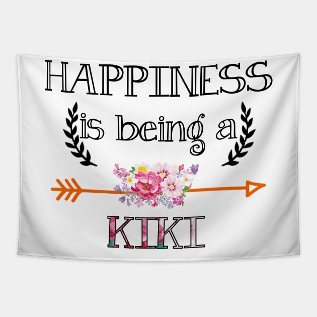 Happiness is being Kiki floral gift Tapestry by DoorTees