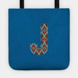 Letter J- boho design Tote