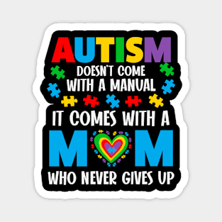 Autism Mom Puzzle Piece Autism Awareness Gift for Birthday, Mother's Day, Thanksgiving, Christmas Magnet
