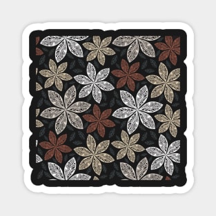 Fall Flower Pattern Magnet