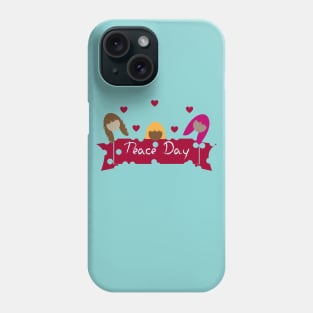 Women peace day sign Phone Case