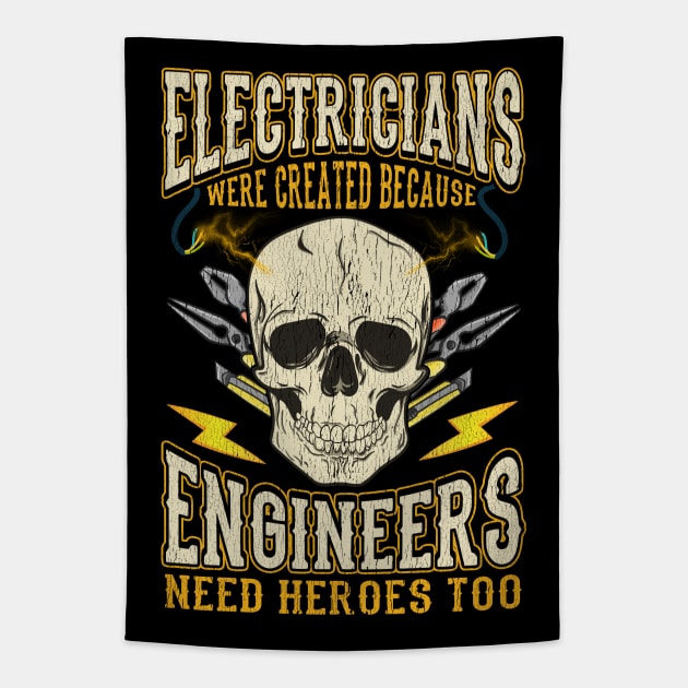 Electricians Funny Quotes Electrician Humor Sayings Gift Tapestry by E