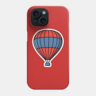 Hot Air Balloon Sticker vector illustration. Air Transportation object icon concept. Balloon festival. Air balloon sticker vector design with shadow. Phone Case