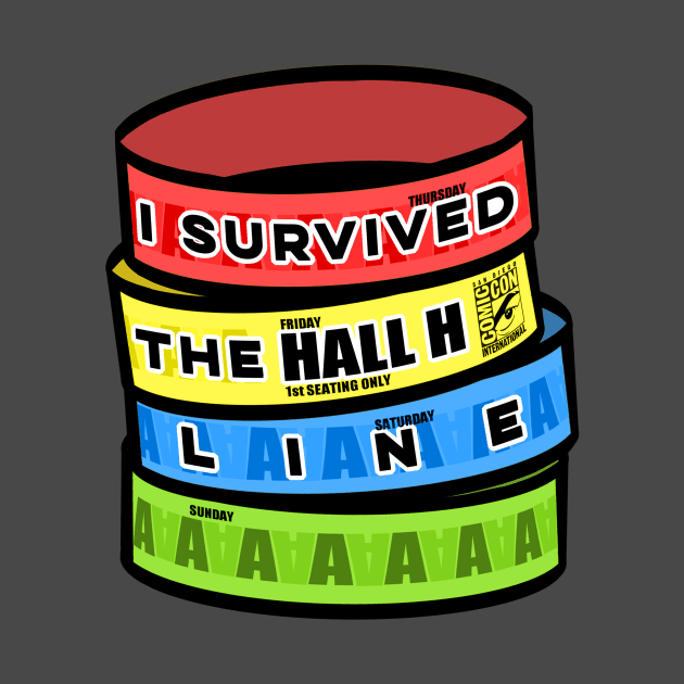 I Survived the Hall H Line - Wristbands by Nightwing Futures