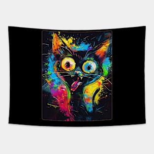 Funny Cat Painting Art Tapestry