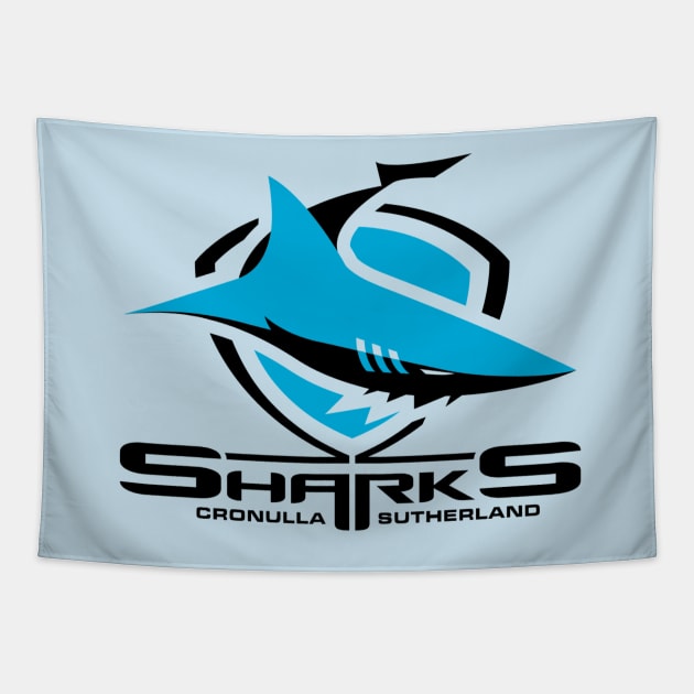 Cronulla Sutherland Sharks Tapestry by zachbrayan