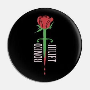 Romeo and Juliet Shakespeare Minimalist Design Pin