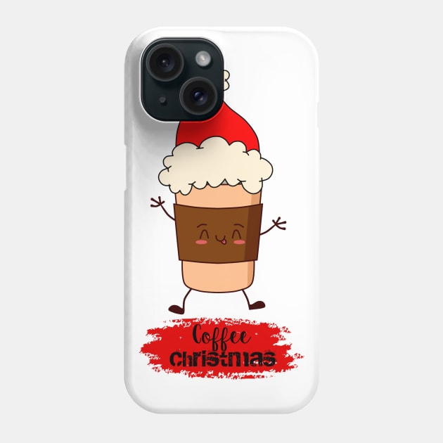 Coffee Christmas Phone Case by IVY Art