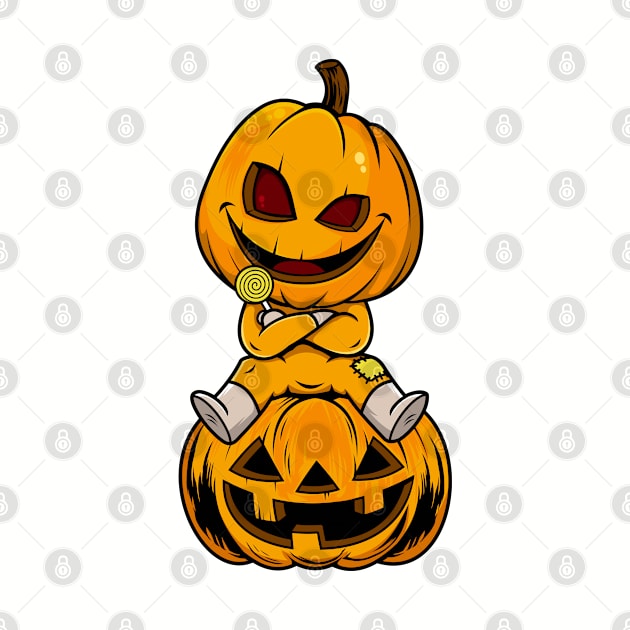 Happy Halloween scary baby pumpkin by kevenwal