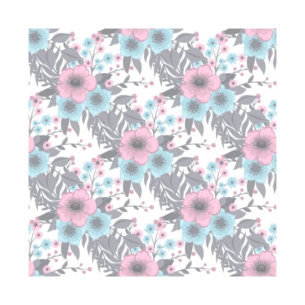 Flowers Pattern Artwork, Floral Pattern Design by Utopia Shop