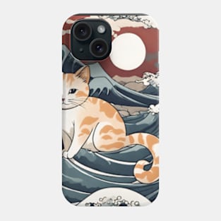 orange cat japanese art syle Phone Case