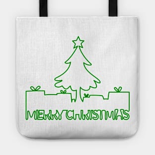 Merry Christmas (one line) Tote