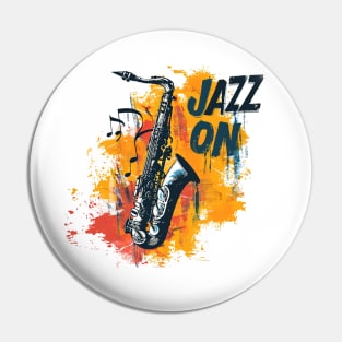 Smooth Jazz Saxophone Pin