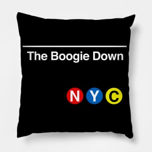 The Boogie Down Subway Sign Pillow