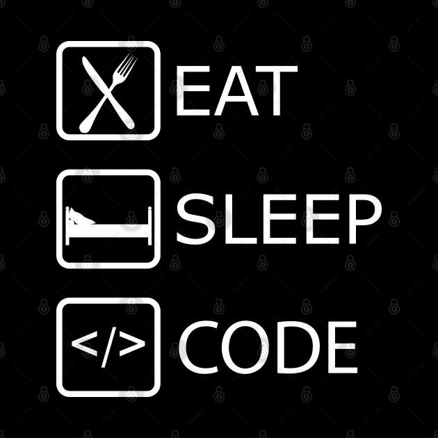 Coder - Eat Sleep Code by KC Happy Shop