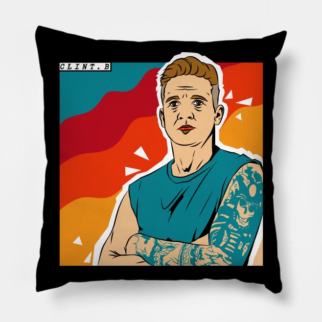 clint - most famous superhero Pillow by super villain