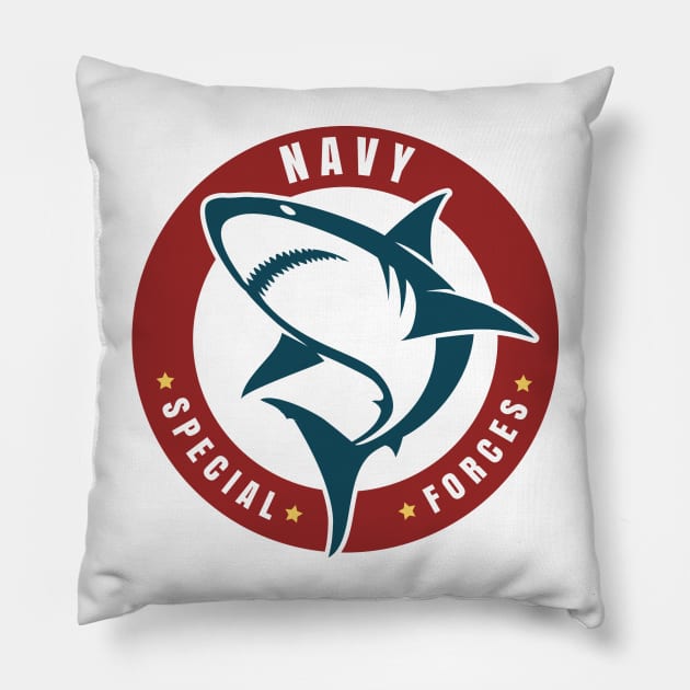 Navy Special Forces Emblem Pillow by devaleta