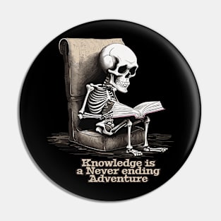 Skeleton Scholar Pin